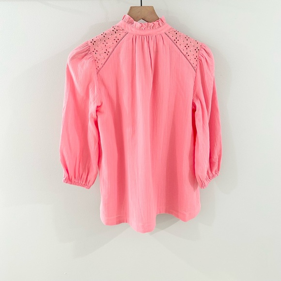 NWT Crown & Ivy Eyelet Trim Blouse Size Small - Picture 6 of 6